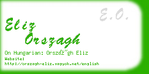 eliz orszagh business card